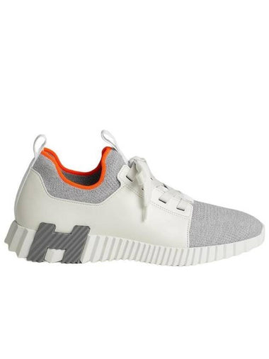 Men's Depart Low Top Sneakers Gris Blanc - HERMES - BALAAN 1