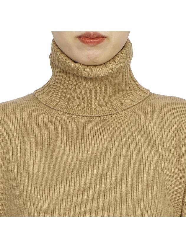 Maldive Puff Sleeve Wool Cashmere Turtleneck Camel - MAX MARA - BALAAN 6