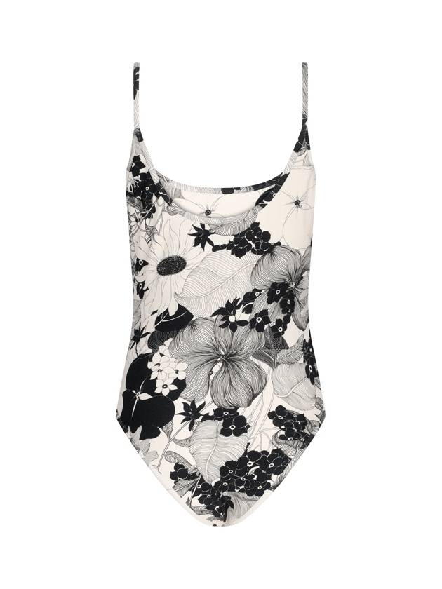 GRAPHIC FLORAL PRINTED SWIM CREPE SWIMSUIT - TOM FORD - BALAAN 2