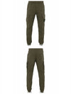 Men's Wappen Patch Pocket Cargo Straight Pants Khaki - STONE ISLAND - BALAAN 5