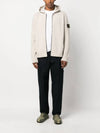 Geelong Wool Hooded Knit Cardigan Beige - STONE ISLAND - BALAAN 4