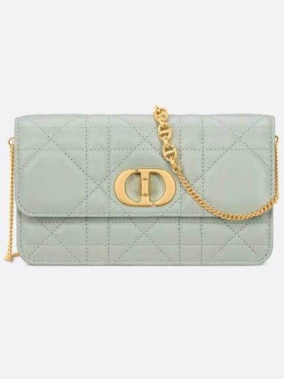 Miss Caro Chain Leather Shoulder Bag Pistachio Green - DIOR - BALAAN 2