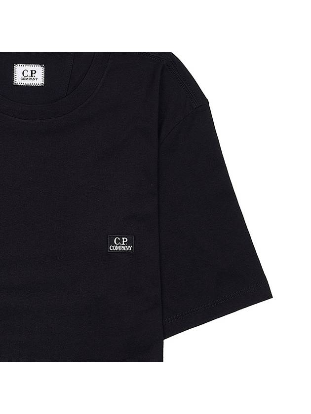 30/1 Jersey Logo Short Sleeve T-Shirt Black - CP COMPANY - BALAAN 7