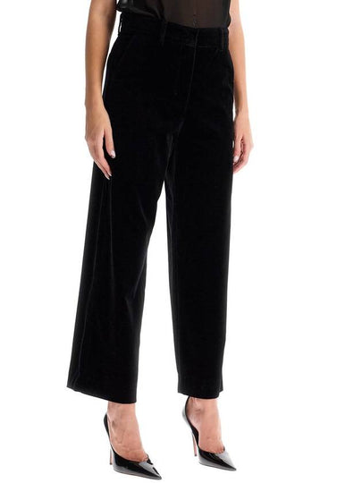 'cropped velvet pants in 's - S MAX MARA - BALAAN 2