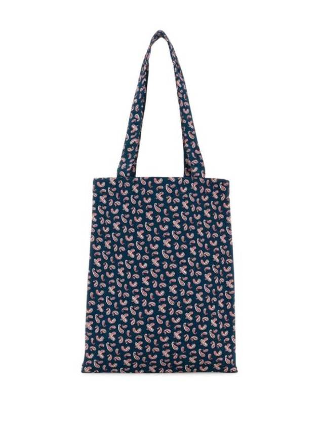 Logo Print Tote Bag Blue - A.P.C. - BALAAN 4