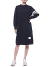 Classic Loopback 4-Bar Sweater Midi Dress Light Navy - THOM BROWNE - BALAAN 4