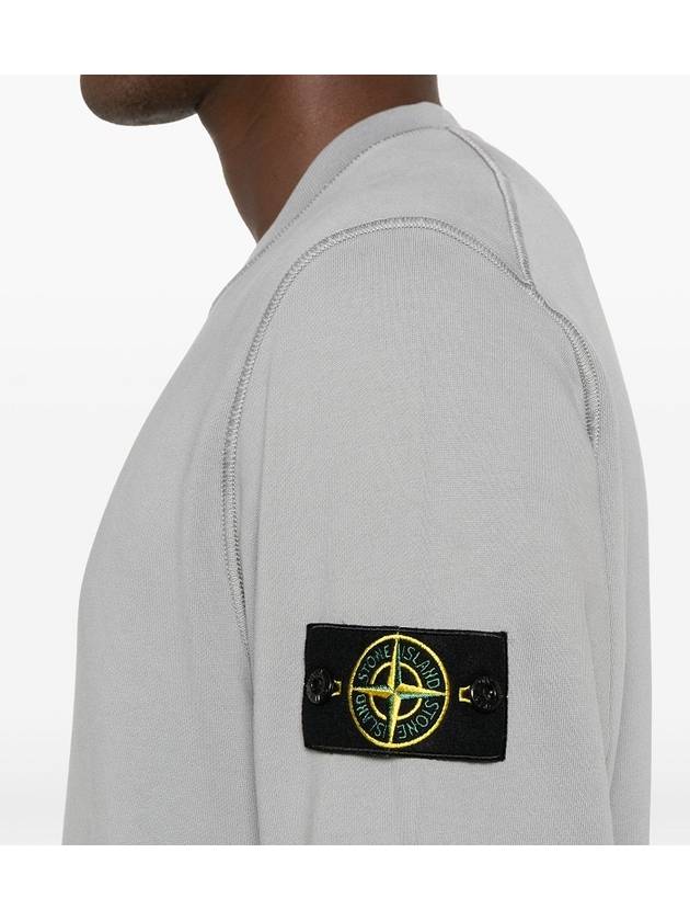 Compass Patch Cotton Sweatshirt Grey - STONE ISLAND - BALAAN 5