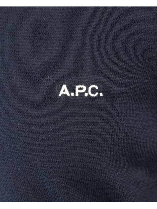 Logo Crew Knit Top Navy - A.P.C. - BALAAN 4