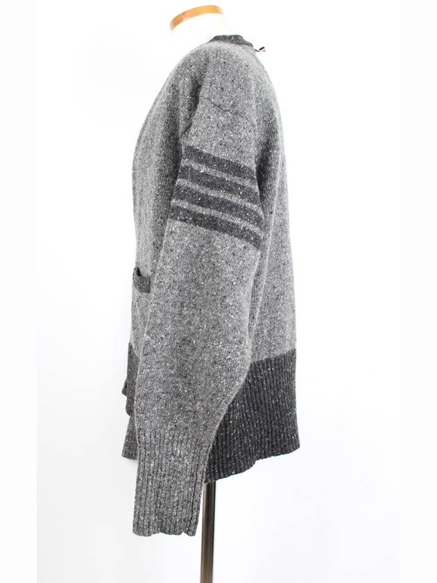 Mohair tweed wool cardigan 5 - THOM BROWNE - BALAAN 3