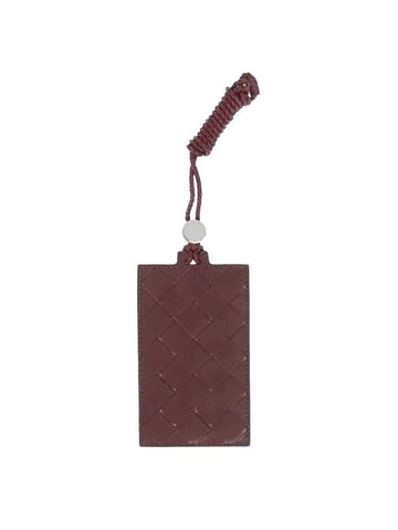 Intrecciato Strap Card Wallet Burgundy - BOTTEGA VENETA - BALAAN 1