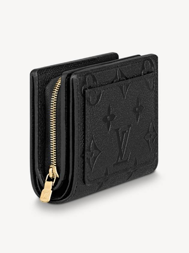 Clea Monogram Empreinte Half Wallet Black - LOUIS VUITTON - BALAAN 3