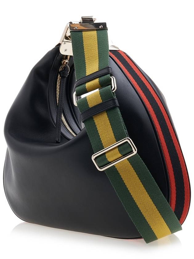 Attach Large Leather Shoulder Bag Black - GUCCI - BALAAN 4