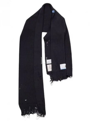 A11AC541 Black Knit Sleeve Stole - MIHARA YASUHIRO - BALAAN 1