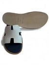 Hermes Izmir Sandal Epsom Blanc De Paris Bleu Celeste - HERMES - BALAAN 4