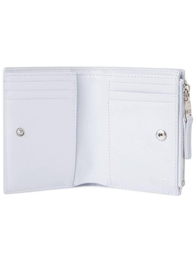 1DR Bifold Zipper Half Wallet Light Blue - DIESEL - BALAAN 6