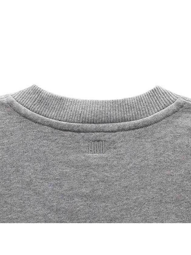 Small Heart Logo Sweatshirt Grey - AMI - BALAAN 7