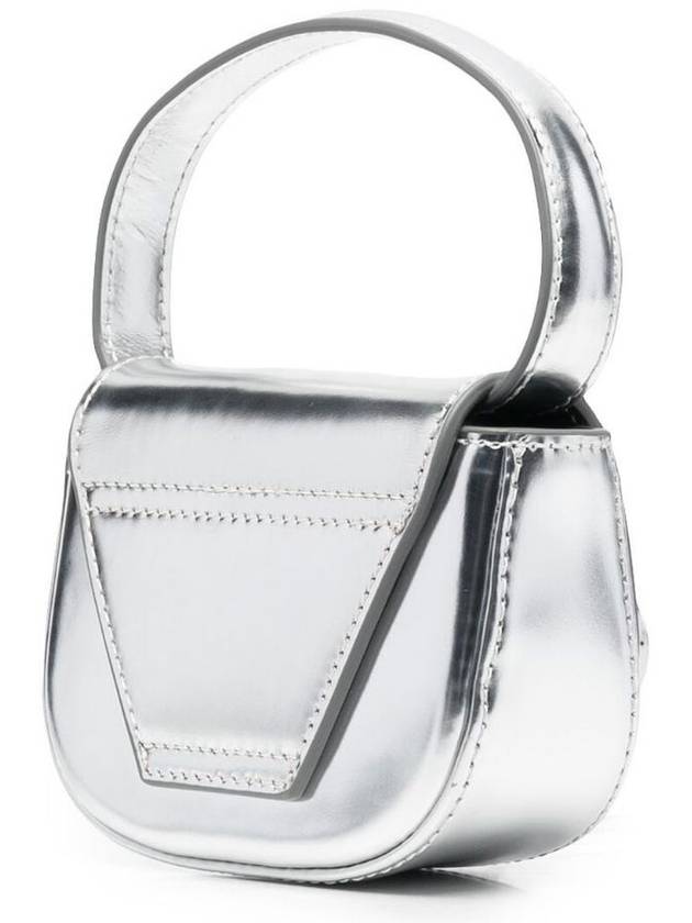 1DR Compact Mirrored Leather Shoulder Bag Silver - DIESEL - BALAAN 4