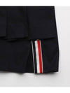 4 Bar Logo Plain Weave Wool Pleated Skirt Navy - THOM BROWNE - BALAAN 8