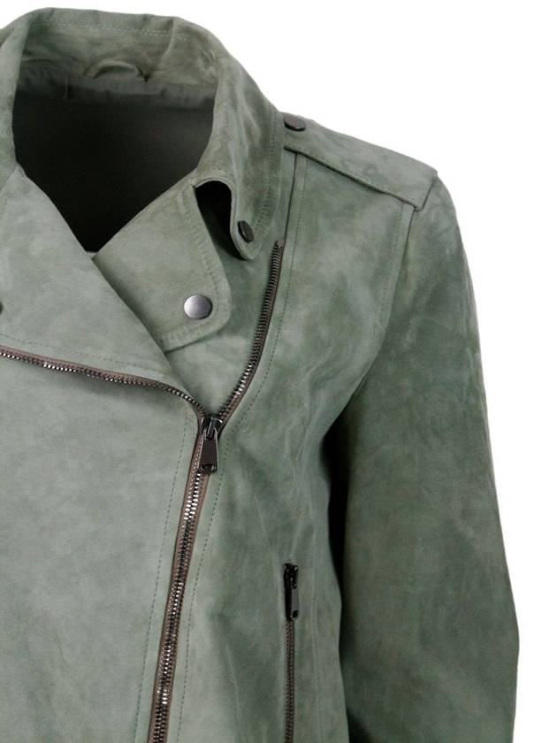 Leather Jacket M0PCL2873C8706 GREEN - BRUNELLO CUCINELLI - BALAAN 5