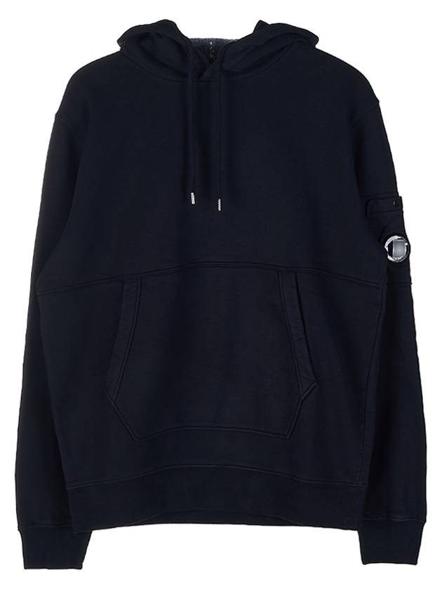 Lens Wappen Diagonal Fleece Hoodie Navy - CP COMPANY - BALAAN 11