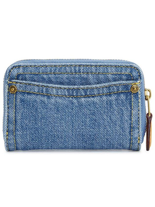 Essential Women s Denim Card Wallet CS129 B4 INDIGO - COACH - BALAAN 2