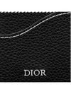 Saddle Grain Leather Card Wallet Black - DIOR - BALAAN 3