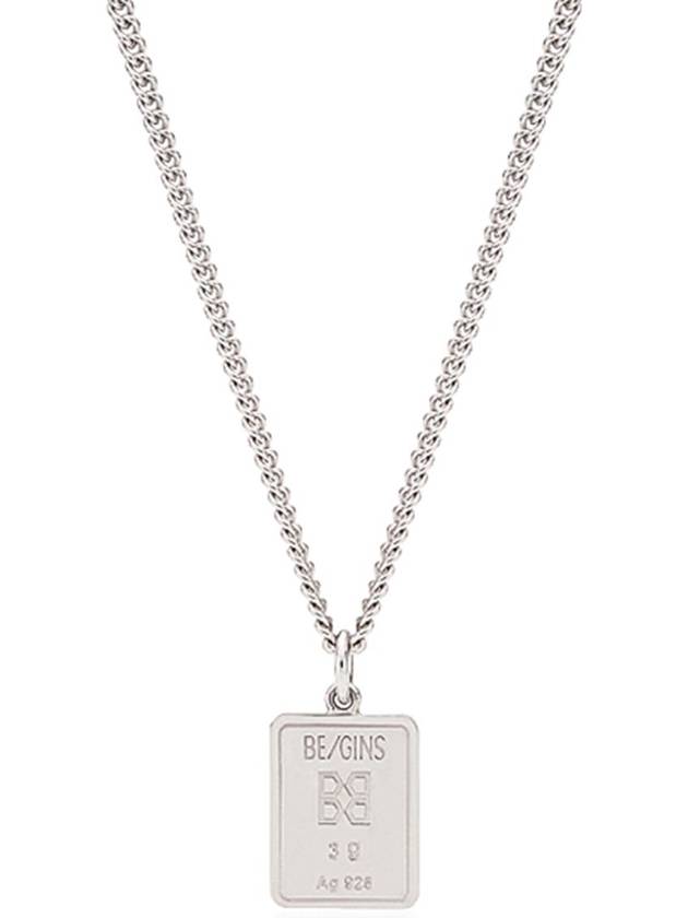 Gram Signature Bar Necklace Silver - BE/GINS - BALAAN 3