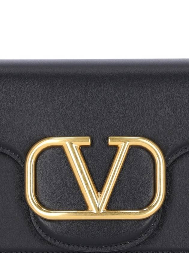 V Logo Shoulder Bag Black - VALENTINO - BALAAN 6