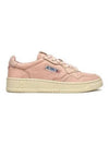 Women's Medalist Goatskin Low Top Sneakers Pink - AUTRY - BALAAN 2