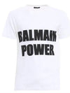 Men's Logo Print Short Sleeve TShirt White S6H J601 I601 100 - BALMAIN - BALAAN 1