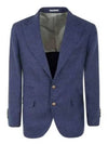 Linen Wool Blazer Jacket Blue - BRUNELLO CUCINELLI - BALAAN 2