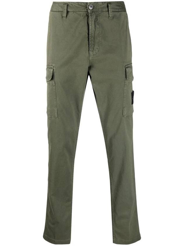 Waffen Patch Cargo Straight Pants Sage Green - STONE ISLAND - BALAAN 1