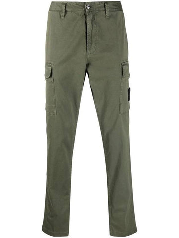 Wappen Patch Cargo Straight Pants Sage Green - STONE ISLAND - BALAAN 1