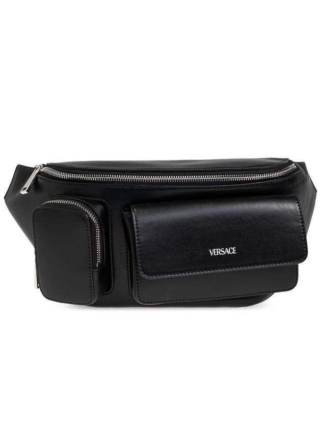 Calf Leather Belt Bag Black - VERSACE - BALAAN 1