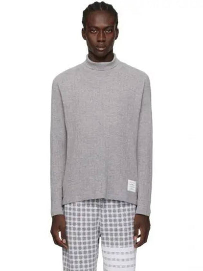 Raglan Roll Neck Virgin Wool Turtleneck Grey - THOM BROWNE - BALAAN 2