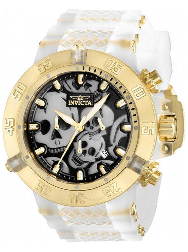 Invicta Subaqua Zager Exclusive Chronograph Quartz Black Dial Skull Men's Watch 37328 - INVICTA - BALAAN 1