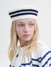 Knitted Sailor Hat White - BROWN HAT - BALAAN 1