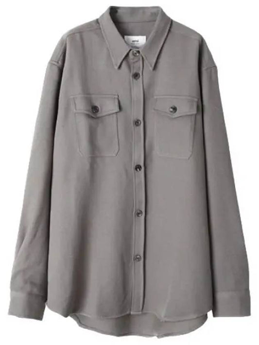 Chest Pocket Overshirt Women s Jacket - AMI - BALAAN 1