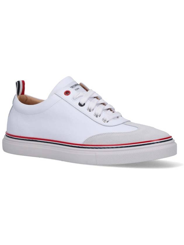 RWB Cupsole Rubber Calfskin Trainer Sneakers White - THOM BROWNE - BALAAN 3