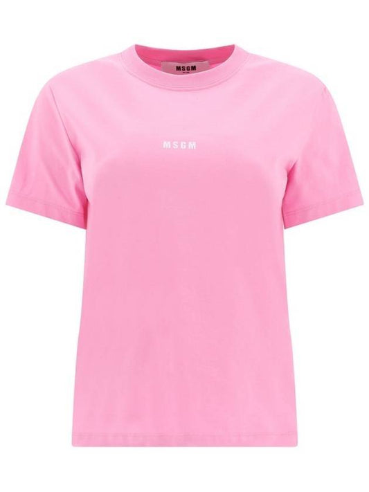logo short sleeve t-shirt pink - MSGM - BALAAN 1