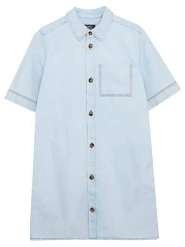 Lopez Denim Short Dress Light Blue - A.P.C. - BALAAN 2