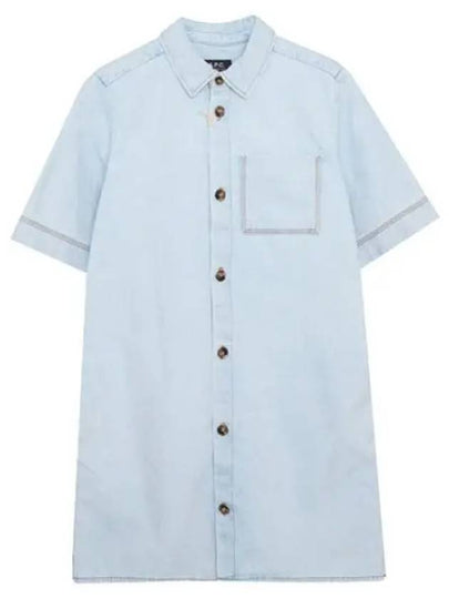 Lopez Denim Short Dress Light Blue - A.P.C. - BALAAN 2