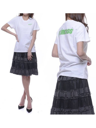 Princess Logo Short Sleeve T-Shirt White - OFF WHITE - BALAAN 2