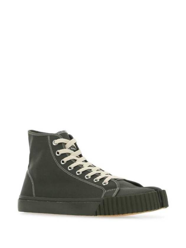 Tabi Canvas High Top Sneakers Army Green - MAISON MARGIELA - BALAAN 3