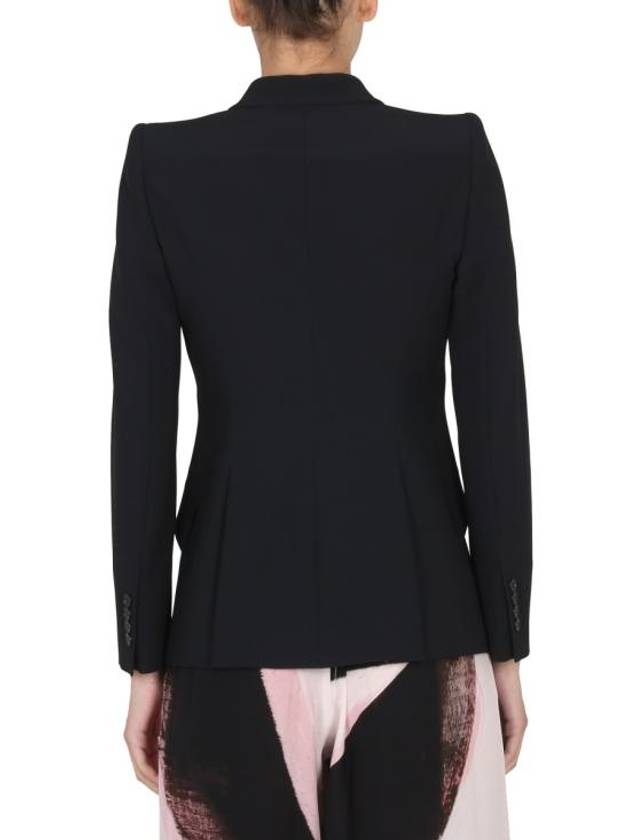 Women's Crepe Blazer Jacket Black - ALEXANDER MCQUEEN - BALAAN 6