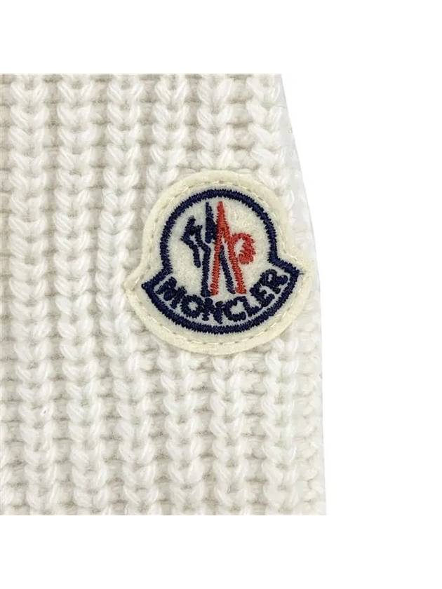 Padded Wool Cardigan White - MONCLER - BALAAN 8