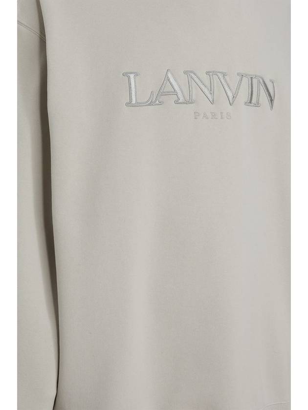 Embroidered Logo Sweatshirt Grey - LANVIN - BALAAN 4