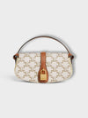 Triomphe Canvas Calfskin Tabou Strap Clutch Bag White Tan - CELINE - BALAAN 2