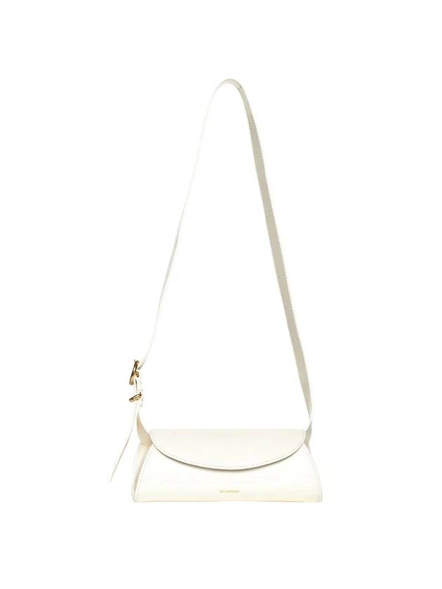 Cannolo Mini Leather Shoulder Bag White - JIL SANDER - BALAAN 1