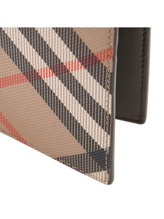 Check Pattern Two-Fold Card Wallet Beige - BURBERRY - BALAAN 7